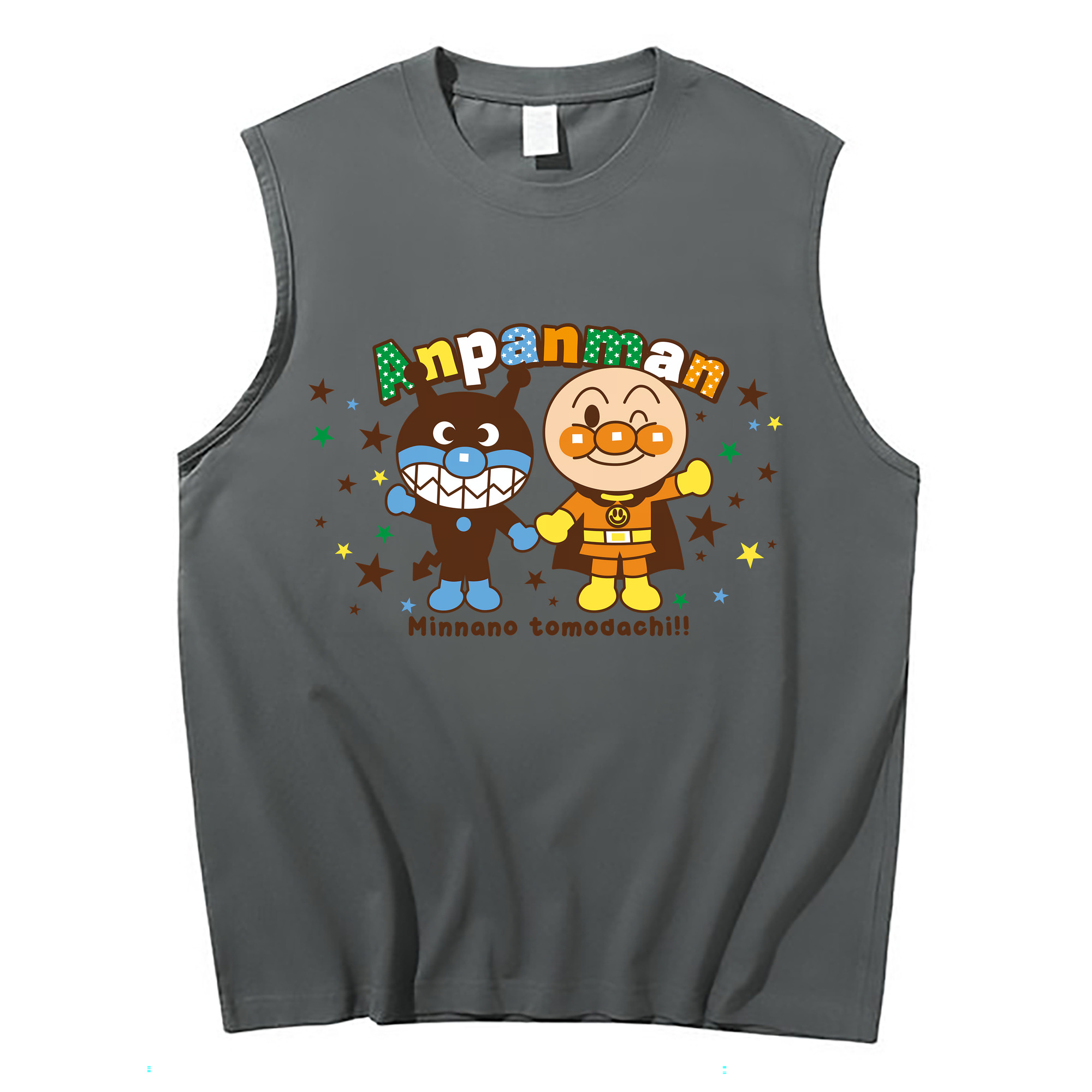 （画像用） アンパンマン Anpanman コットン100％タンクトップ（フロントプリント）